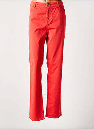 Pantalon droit stretch taille normale orange FRED SABATIER femme