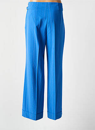 Pantalon taille à pinces taille haute bleu HAUBER femme