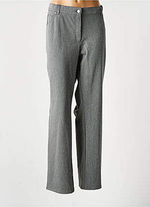 Pantalon droit fermeture zippée sous rabat boutonné gris GERKE MY PANTS femme