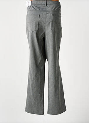 Pantalon droit fermeture zippée sous rabat boutonné gris GERKE MY PANTS femme