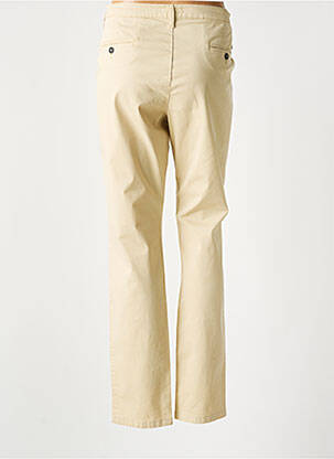 Pantalon chino tissage popeline taille normale beige LCDN femme
