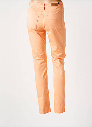 Pantalon slim tissage popeline taille normale orange LCDN femme