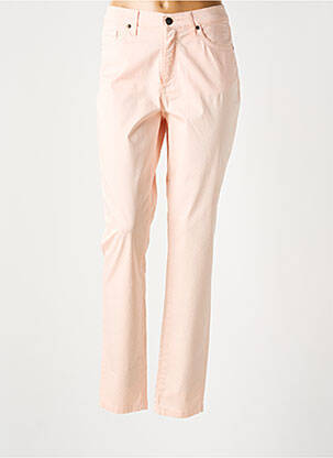 Pantalon slim tissage popeline taille normale rose LCDN femme
