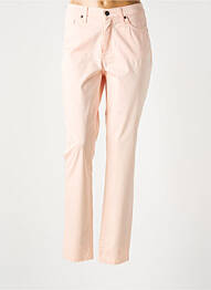 Pantalon slim tissage popeline taille normale rose LCDN femme