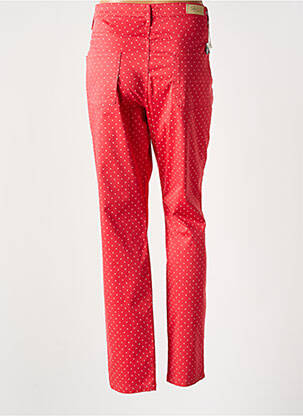 Pantalon slim tissage popeline taille normale rouge LCDN femme