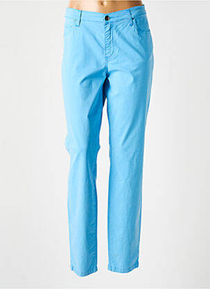 Pantalon slim tissage popeline taille normale bleu LCDN femme