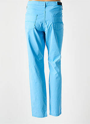 Pantalon slim tissage popeline taille normale bleu LCDN femme