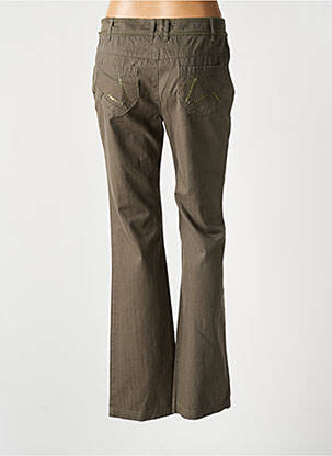 Pantalon droit tissage popeline vert SALT & PEPPER femme