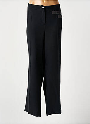 Pantalon droit taille élastique noir JEAN DELFIN femme