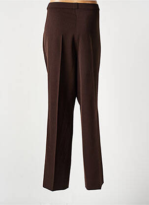 Pantalon droit fermeture zippée sous rabat boutonné marron QUATTRO femme