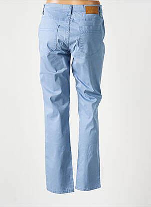 Pantalon droit fermeture zippée sous rabat boutonné bleu MAT DE MISAINE femme