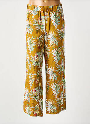 Pantalon 7/8 taille élastique taille normale jaune ZERRES femme