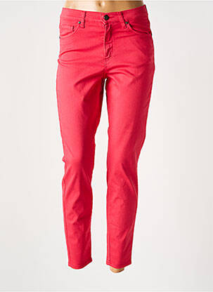 Pantalon 7/8 stretch taille normale rouge LCDN femme