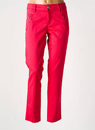 Pantalon slim tissage popeline taille normale rouge PIERRE CARDIN femme