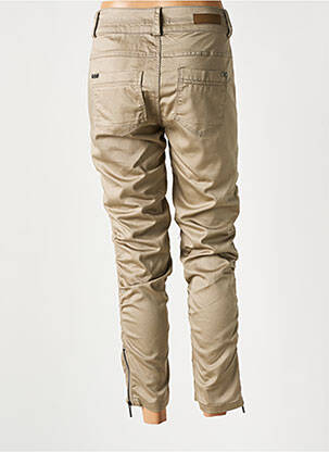 Pantalon 7/8 stretch taille basse beige FRANSA femme