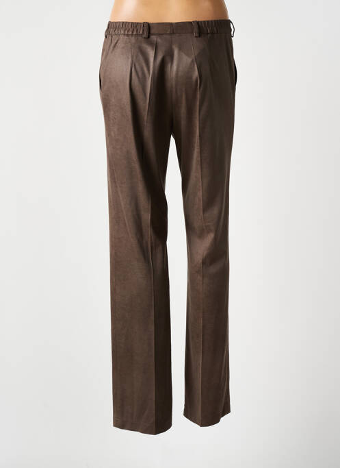 Pantalon droit marron FRANK WALDER pour femme