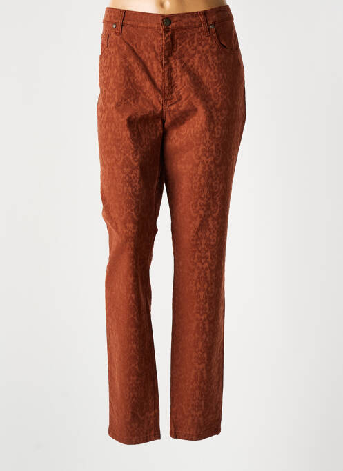 Pantalon slim marron LCDN pour femme