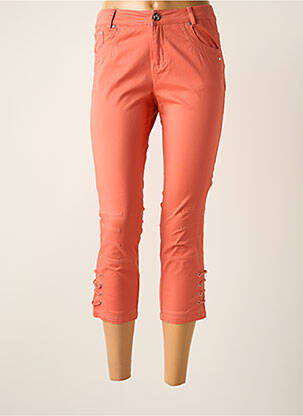 Pantacourt stretch taille normale orange FRED SABATIER femme