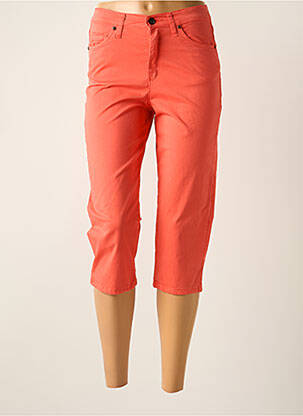 Pantacourt stretch taille normale orange LCDN femme
