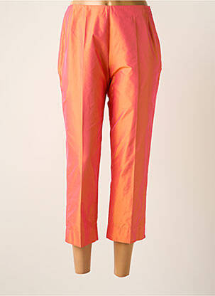 Pantacourt coupe droite taille normale orange HAUBER femme