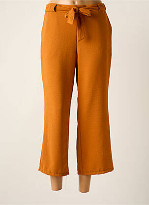 Pantacourt taille élastique taille normale marron TINTA STYLE femme