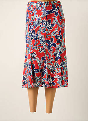Jupe mi-longue doublure textile rouge FRANCOISE F femme