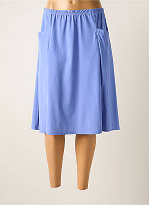 Jupe mi-longue stretch bleu CHRISTIAN MARRY femme
