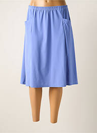 Jupe mi-longue coupe évasée bleu CHRISTIAN MARRY femme
