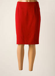 Jupe mi-longue coupe droite rouge PAUSE CAFE femme