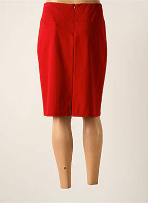 Jupe mi-longue coupe droite rouge PAUSE CAFE femme