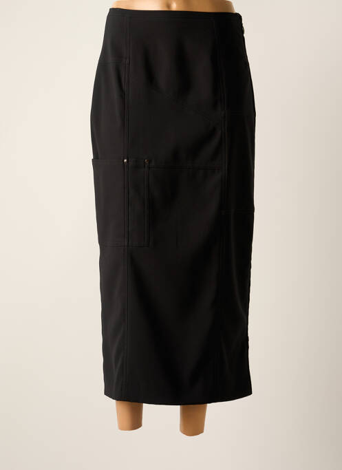 Jupe longue tissage crêpe noir ISABEL DE PEDRO femme