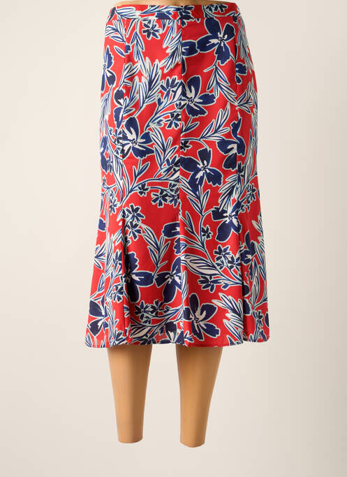 Jupe mi-longue doublure textile rouge FRANCOISE F femme