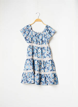 Robe mi-longue bleu MAYORAL pour fille