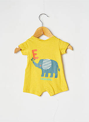 Combishort tissage jersey manches courtes jaune BOBOLI garcon