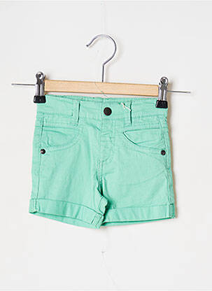Short fermeture zippée sous rabat boutonné vert BOBOLI fille