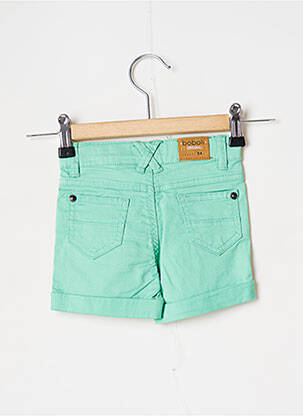 Short fermeture zippée sous rabat boutonné vert BOBOLI fille