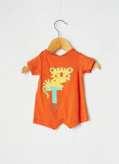 Combishort coupe cintrée manches courtes orange BOBOLI garcon