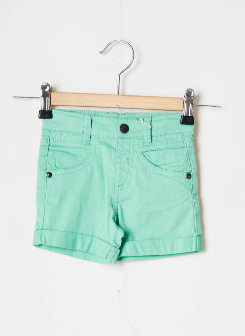Short fermeture zippée sous rabat boutonné vert BOBOLI fille