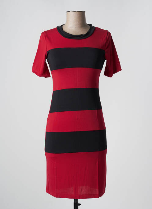 Robe mi-longue rouge VS MODA pour femme