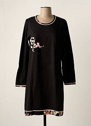 Chemise de nuit sérigraphie noir ROSE POMME femme