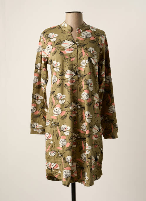 Chemise de nuit manches longues vert ROSE POMME femme