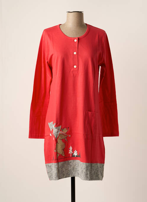 Chemise de nuit rouge ROSE POMME pour femme