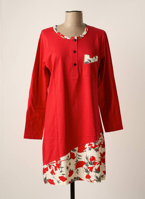 Chemise de nuit rouge ROSE POMME pour femme