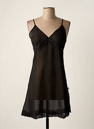 Nuisette/combinette légère et transparente noir ROSE POMME femme
