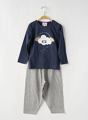 Pyjama tissage jersey bleu ROSE POMME fille