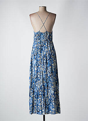 Robe longue imprimé fantaisie fines bretelles bleu Y'COO femme