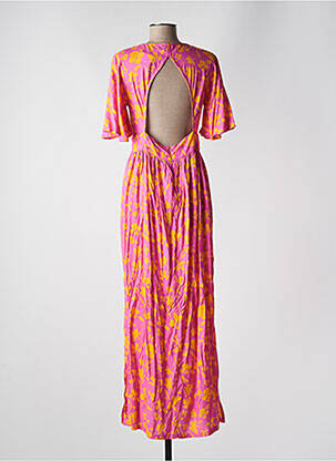 Robe longue manches courtes manches courtes rose JOON femme