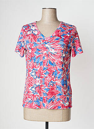 Top tissage jersey manches courtes rouge DIANE LAURY femme