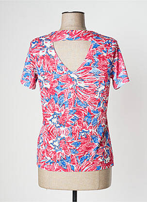 Top tissage jersey manches courtes rouge DIANE LAURY femme