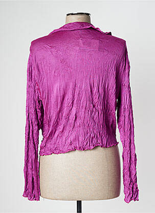 Boléro maille fine violet LEWINGER femme